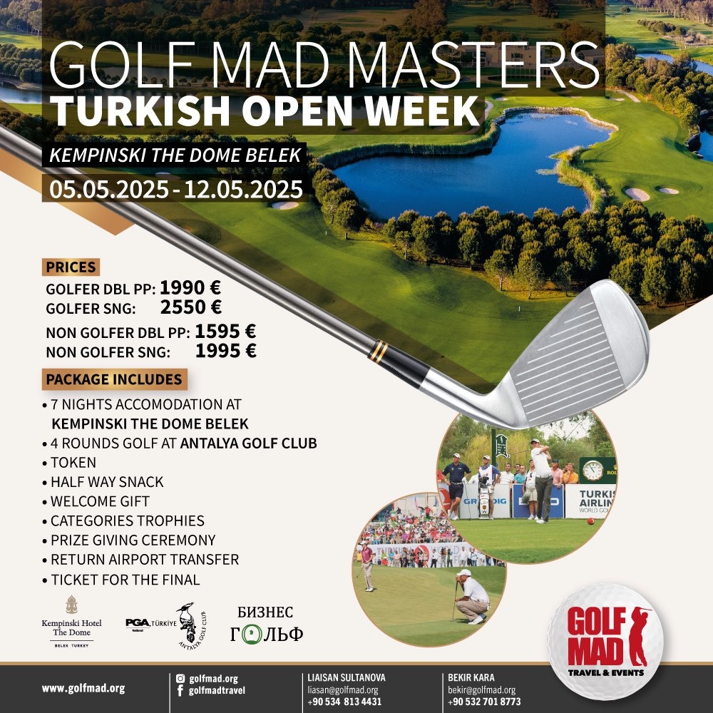 Открыта регистрация на турнир Golf Mad Masters Turkish Open Week